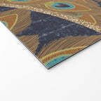 Peacock Art Deco Welcome Mat Gallery Image 2