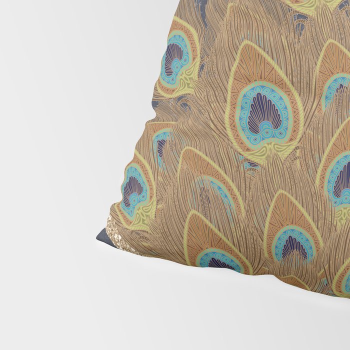Peacock Art Deco Pillow Sham Gallery Image 4