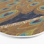 Peacock Art Deco Bath Mat Gallery Image 3