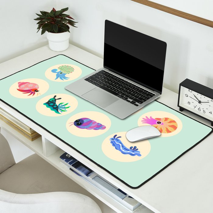 Hermit crab & starfish Desk Mat Gallery Image 2