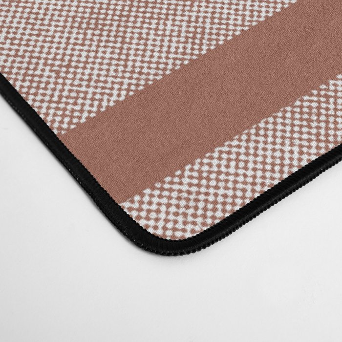 Riverbed Stripes Textured Stripe Pattern in Baked Clay Desk Mat Gallery Image 4