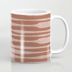 Riverbed Stripes Textured Stripe Pattern in Baked Clay Coffee Mug Gallery Image 1