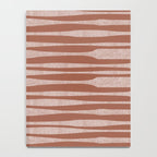 Riverbed Stripes Textured Stripe Pattern in Baked Clay Notebook Gallery Image 4