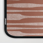 Riverbed Stripes Textured Stripe Pattern in Baked Clay Laptop Sleeve Gallery Image 3