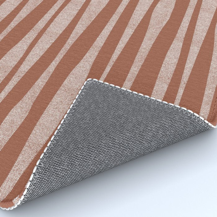 Riverbed Stripes Textured Stripe Pattern in Baked Clay Rug Gallery Image 4