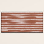 Riverbed Stripes Textured Stripe Pattern in Baked Clay Desk Mat Gallery Image 3