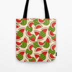 Watermelon Pattern on Cream Tote Bag Gallery Image 1