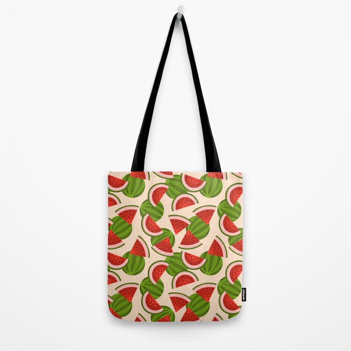 Watermelon Pattern on Cream Tote Bag Gallery Image 2