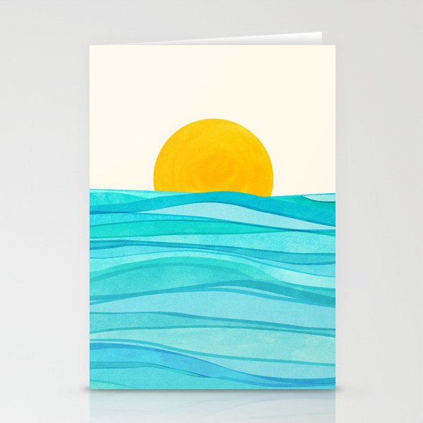 Ocean View Colorful Landscape Stationery Card Gallery Image 2