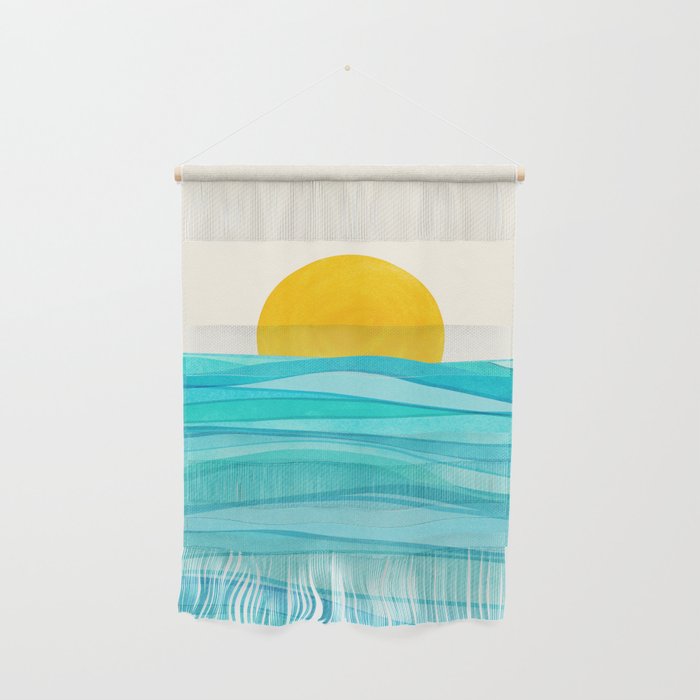 Ocean View Colorful Landscape Wall Hanging Gallery Image 1