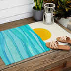 Ocean View Colorful Landscape Outdoor Rug Gallery Image 2