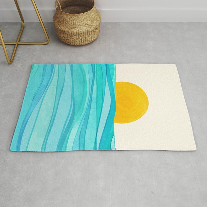 Ocean View Colorful Landscape Rug Gallery Image 1
