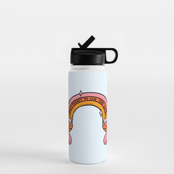 Don't Forget to Live Your Life Water Bottle Gallery Image 1