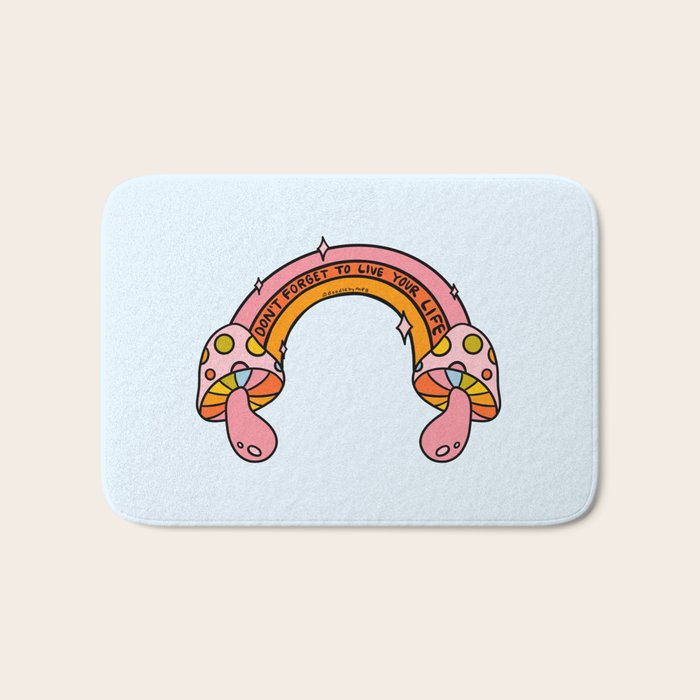 Don't Forget to Live Your Life Bath Mat Gallery Image 1
