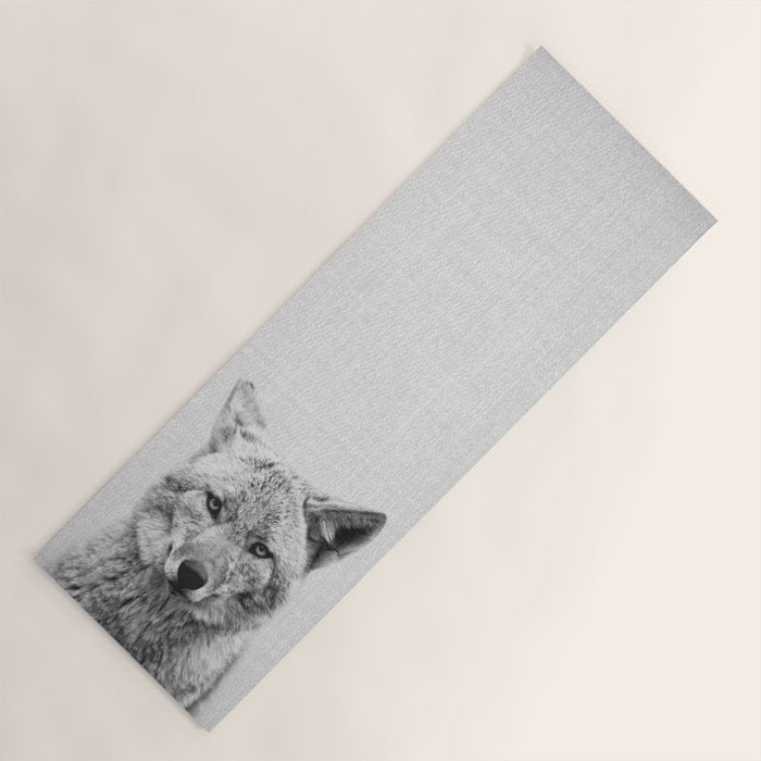 Coyote - Black & White Yoga Mat Gallery Image 1