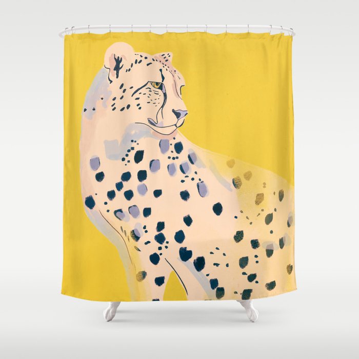 Cheetah 15 Shower Curtain Gallery Image 1
