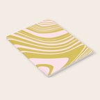 swirly groovy marble chartreuse and soft pink Notebook Gallery Image 2