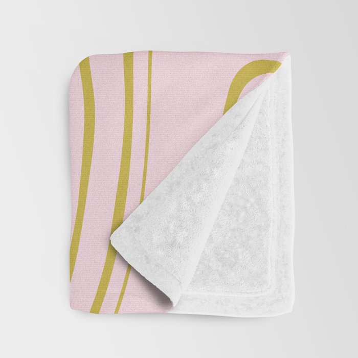 swirly groovy marble chartreuse and soft pink Throw Blanket Gallery Image 3