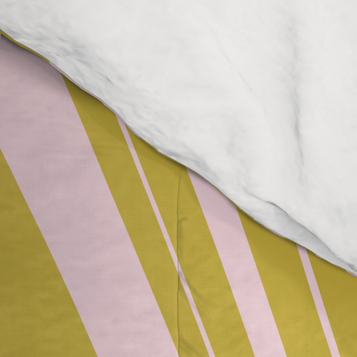 swirly groovy marble chartreuse and soft pink Comforter Gallery Image 4