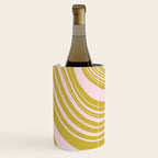 swirly groovy marble chartreuse and soft pink Wine Chiller Gallery Image 3