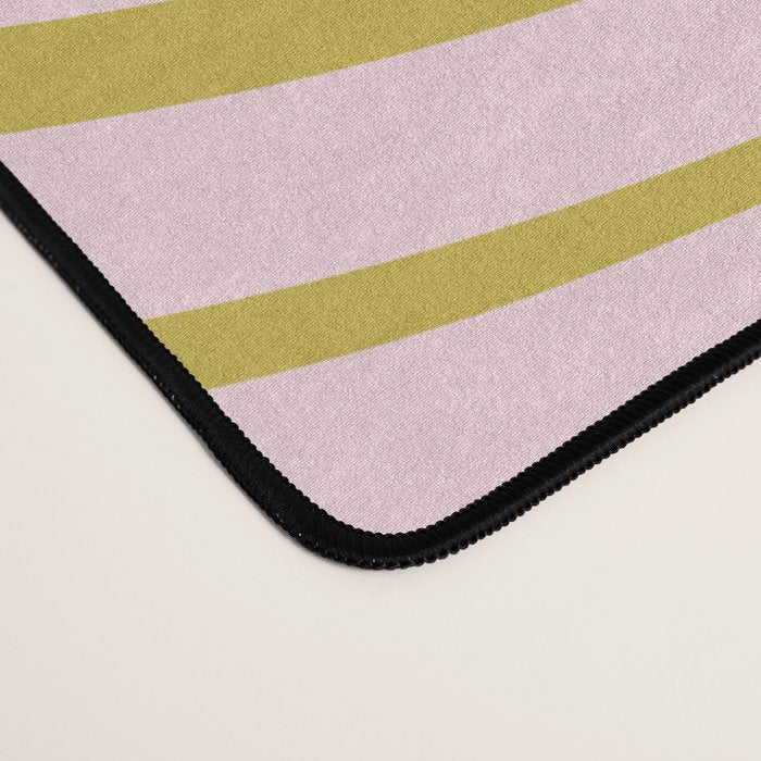 swirly groovy marble chartreuse and soft pink Desk Mat Gallery Image 4