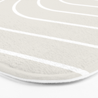 Minimal Arch II Natural Off White Modern Geometric Lines Bath Mat Gallery Image 3