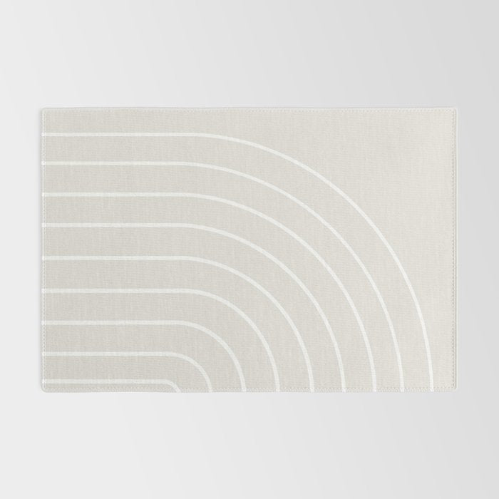 Minimal Arch II Natural Off White Modern Geometric Lines Rug Gallery Image 2