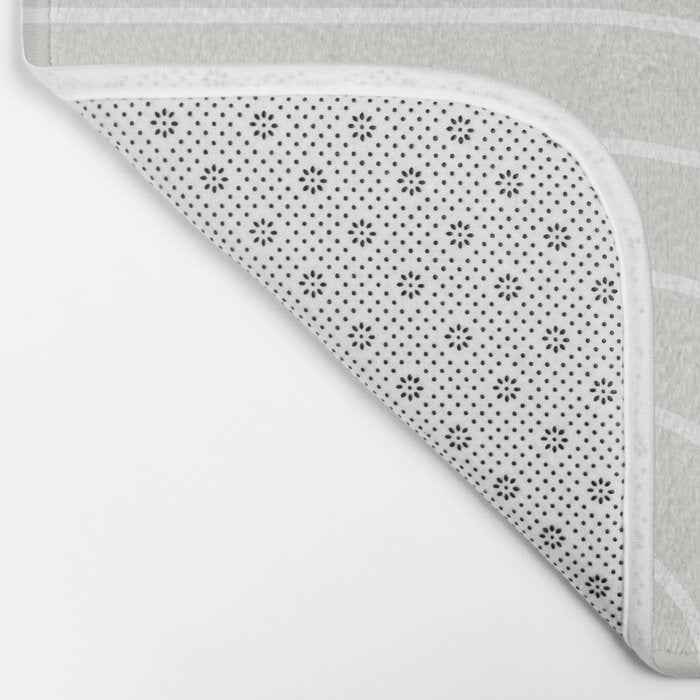 Minimal Arch II Natural Off White Modern Geometric Lines Bath Mat Gallery Image 2