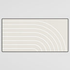 Minimal Arch II Natural Off White Modern Geometric Lines Desk Mat Gallery Image 3