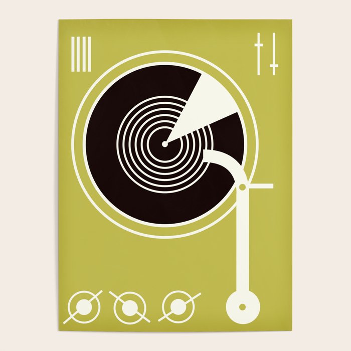 Vintage Record Player Poster