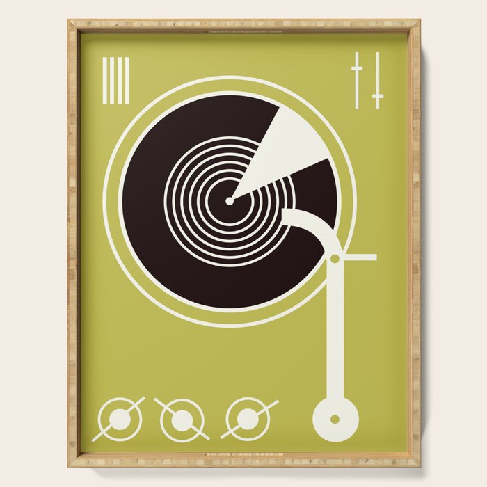 Vintage Record Player Serving Tray Gallery Image 1