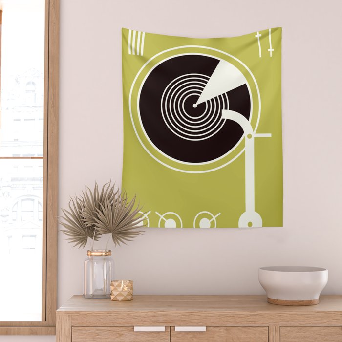 Vintage Record Player Wall Tapestry Gallery Image 2