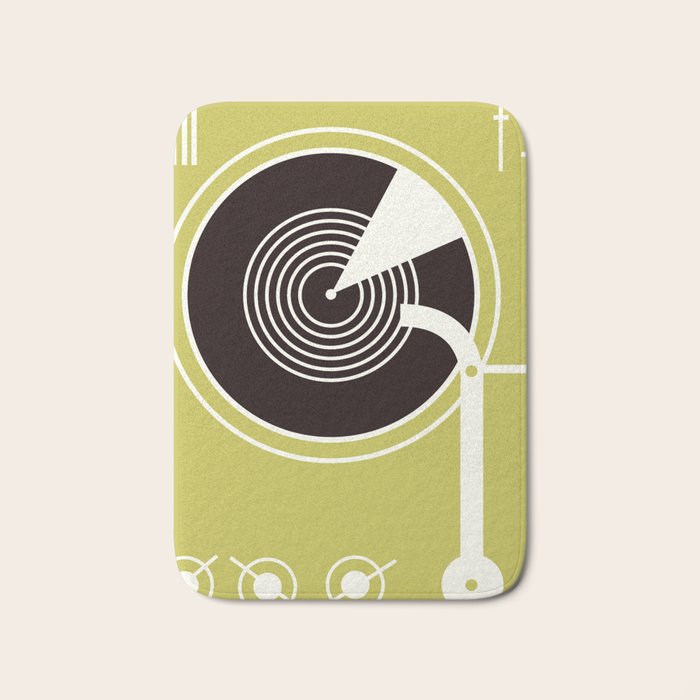 Vintage Record Player Bath Mat Gallery Image 1