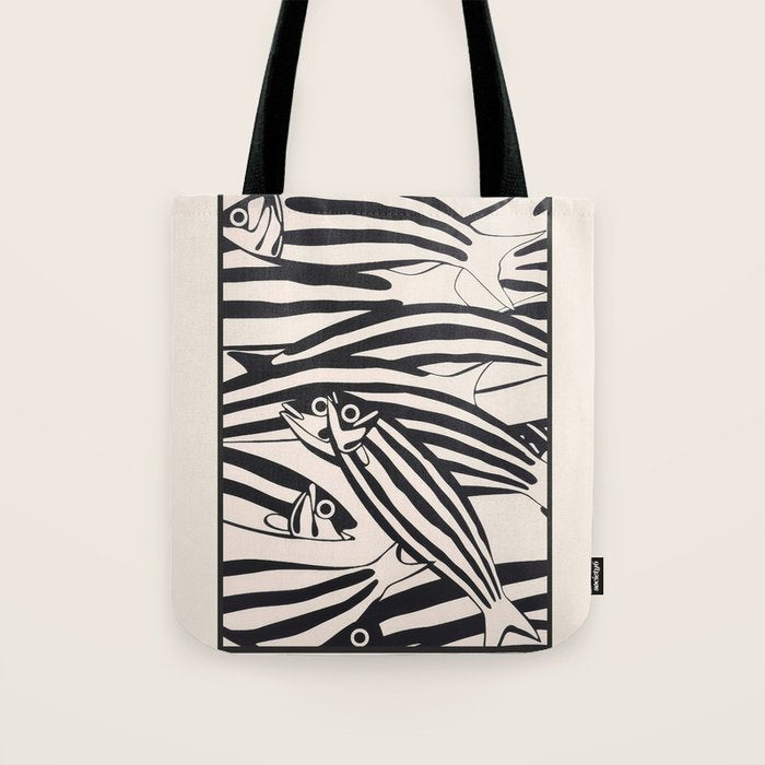 Abstract Fish Pattern Tote Bag Gallery Image 1