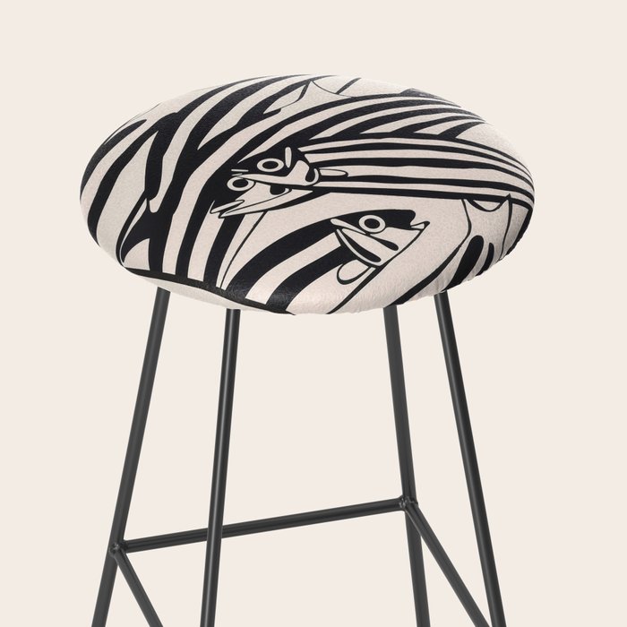 Abstract Fish Pattern Stool Gallery Image 2