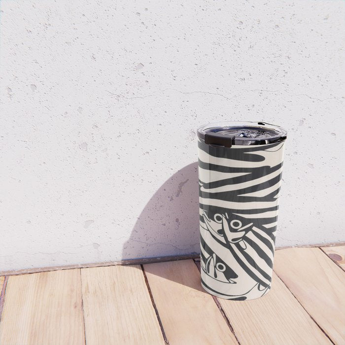 Abstract Fish Pattern Travel Mug Gallery Image 4