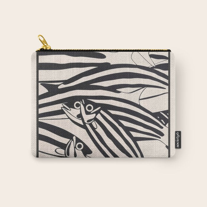 Abstract Fish Pattern Carry All Pouch Gallery Image 1