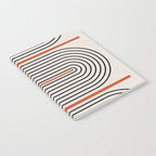 Red, Beige, Black Lines Contemporary Notebook Gallery Image 2