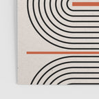 Red, Beige, Black Lines Contemporary Poster Gallery Image 3