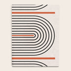 Red, Beige, Black Lines Contemporary Notebook Gallery Image 4