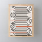 Red, Beige, Black Lines Contemporary Mini Art Print Gallery Image 1