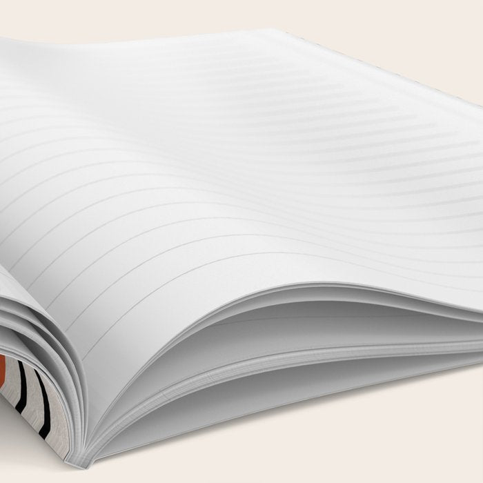 Red, Beige, Black Lines Contemporary Notebook Gallery Image 2
