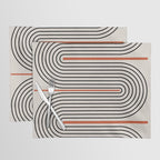 Red, Beige, Black Lines Contemporary Placemat Gallery Image 1