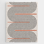 Red, Beige, Black Lines Contemporary Jigsaw Puzzle Gallery Image 1