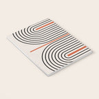 Red, Beige, Black Lines Contemporary Notebook Gallery Image 3