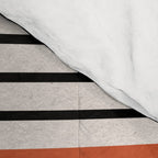 Red, Beige, Black Lines Contemporary Comforter Gallery Image 4