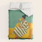 Quiet Coffee Moment at Home Duvet Cover Gallery Image 6