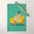 Quiet Coffee Moment at Home Wrapping Paper Gallery Image 1