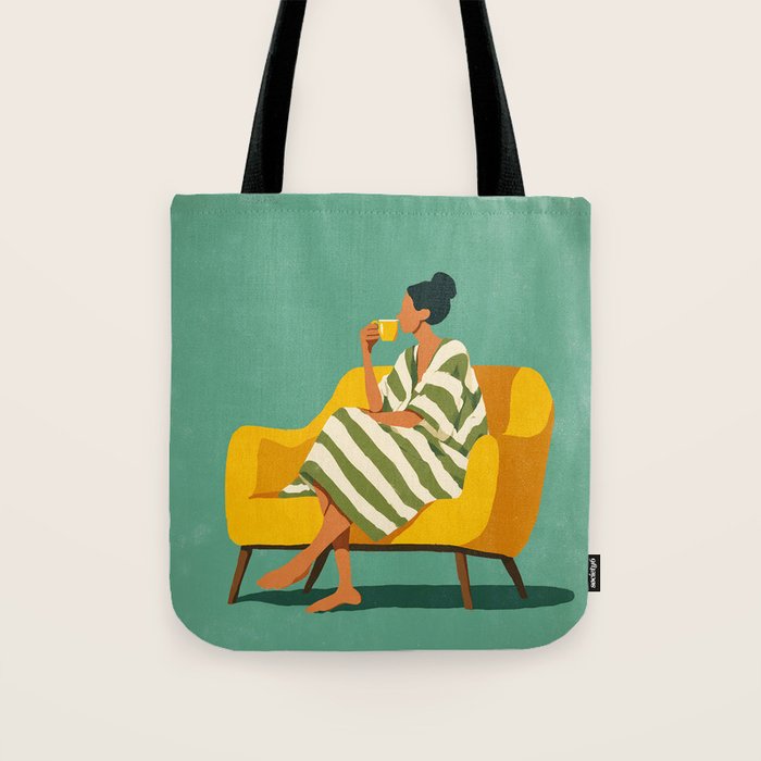 Quiet Coffee Moment at Home Tote Bag Gallery Image 1
