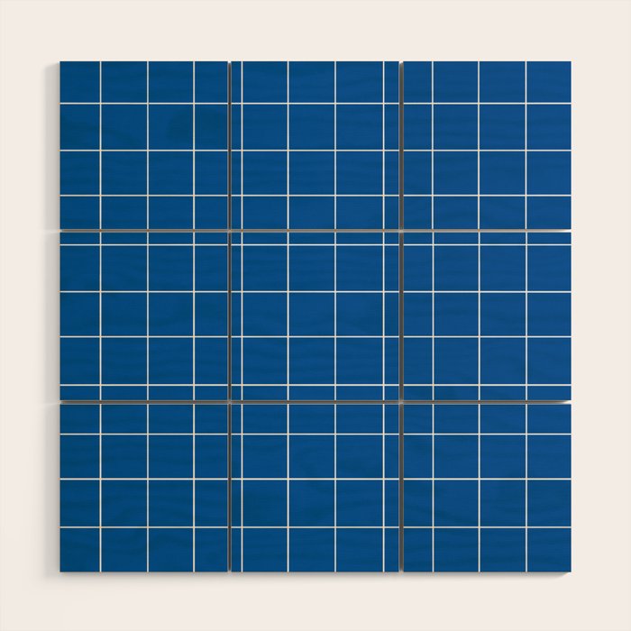 Grid (Sapphire Blue) Wood Wall Art Gallery Image 1